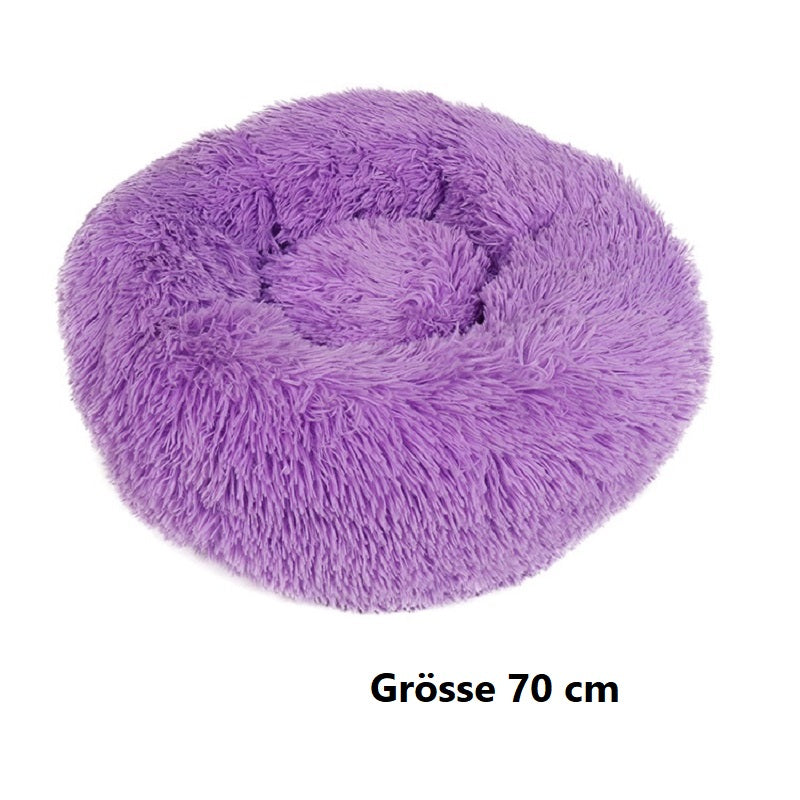 Hundebett Katzenbett Haustierbett rund in Donutform
