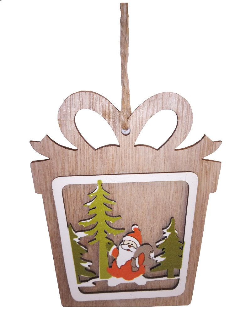 7er Set Christbaumschmuck aus Holz