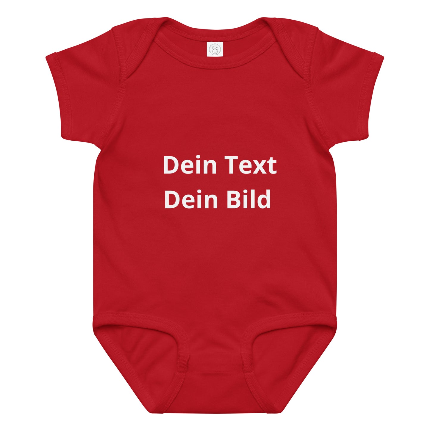 Baby Jersey Body mit eigenem Aufdruck - Rot
