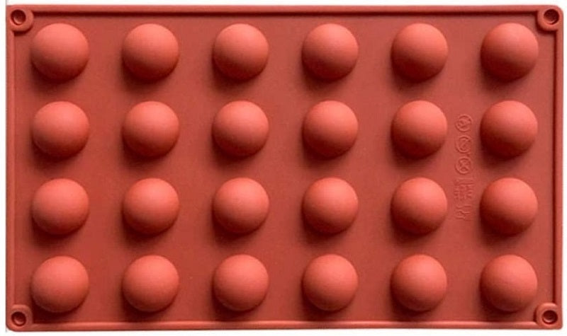 Silikon Backform 24 Halbkugeln - 29 x 17 x 1 cm