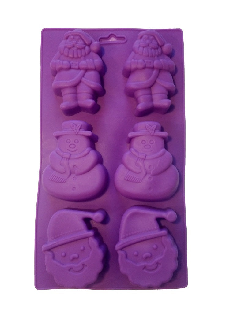 Silikon Backform Schneemann, Weihnachtsmann - 28.5 x 16 x 2.5 cm