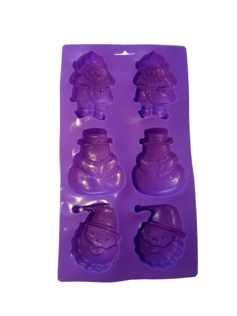 Silikon Backform Schneemann, Weihnachtsmann - 28.5 x 16 x 2.5 cm