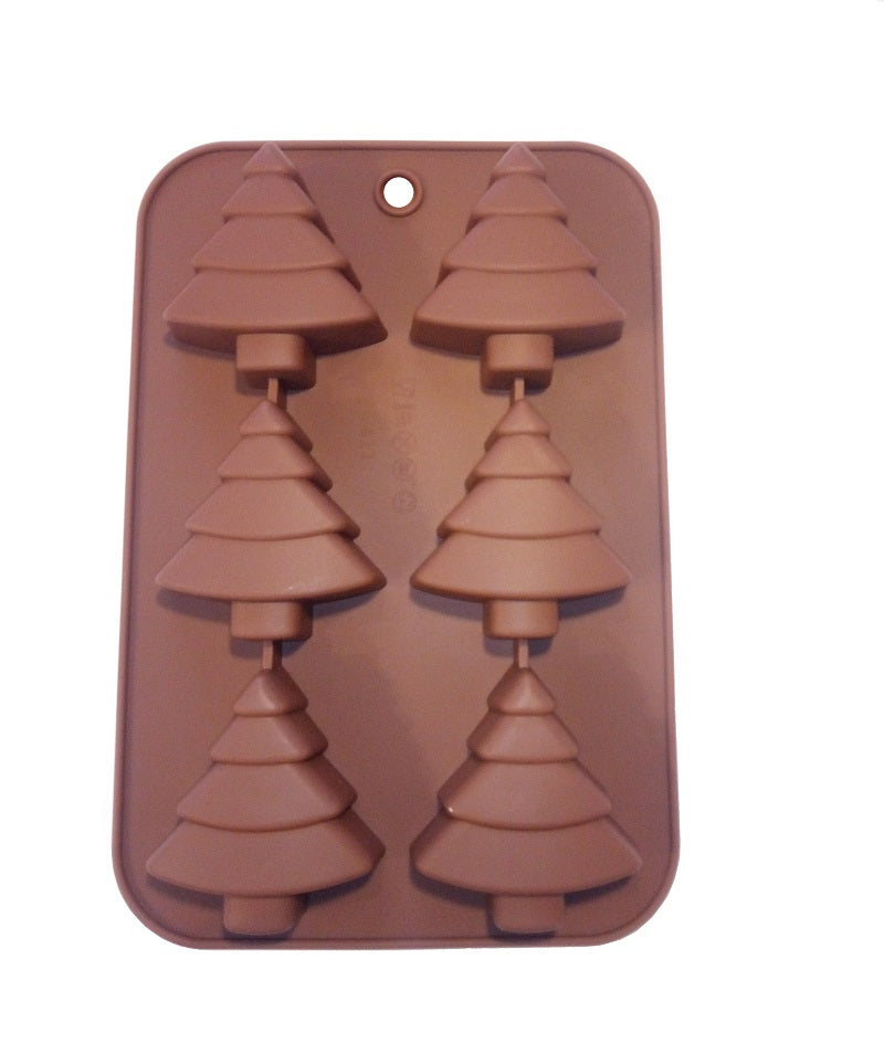 Silikon Backform Weihnachtsbäume - 25.5 x 17 x 2 cm