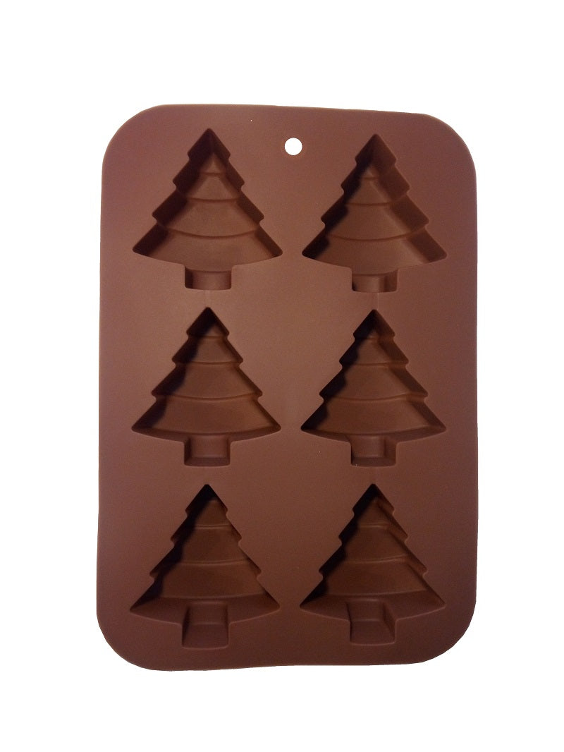 Silikon Backform Weihnachtsbäume - 25.5 x 17 x 2 cm