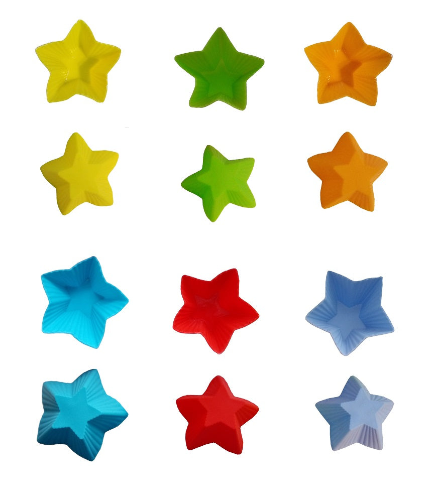 Silikon Backformen 12 einzelne Sterne