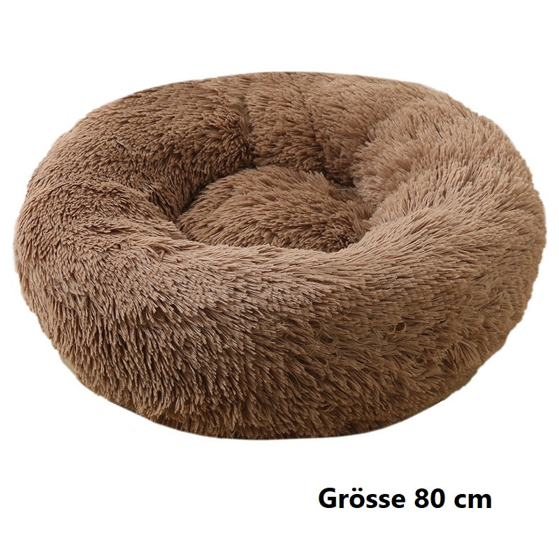 Hundebett Katzenbett Haustierbett rund in Donutform