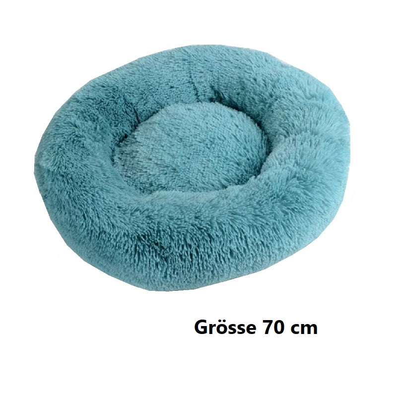 Hundebett Katzenbett Haustierbett rund in Donutform