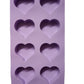 Silikon Backform 8 Herzen - 28.5 x 15.5 x 2 cm