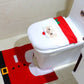 2-teiliges Weihnachtsset Toilettenbezug ( WC Deckelbezug ) / Toilettenteppich