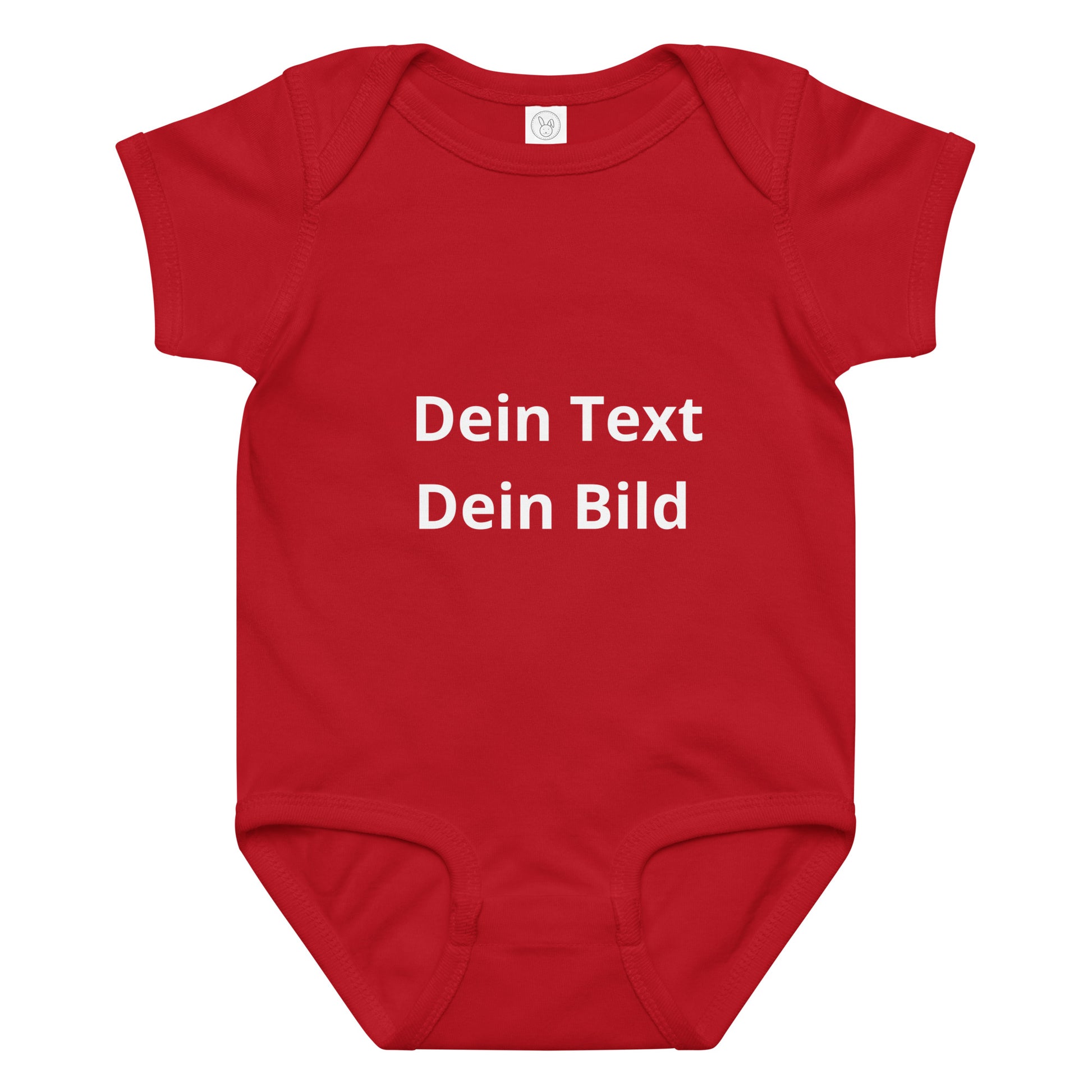 Baby Jersey Body mit eigenem Aufdruck - Rot