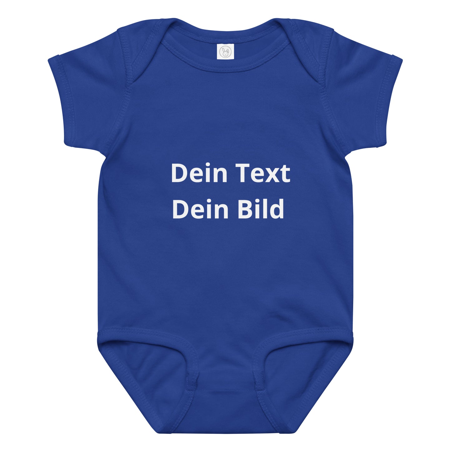 Baby Jersey Body mit eigenem Aufdruck - Blau