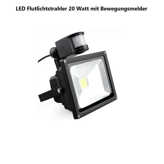 LED Flutlichtstrahler 20 Watt mit Bewegungsmelder