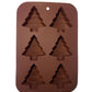 Silikon Backform Weihnachtsbäume - 25.5 x 17 x 2 cm